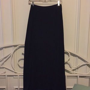 Black rayon maxi skirt